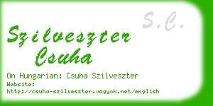 szilveszter csuha business card